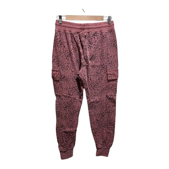 Sundry Cargo Jogger Size XS 0/2 Pink Animal Cheetah Print Pull On Drawstring NWT - Picture 3 of 8